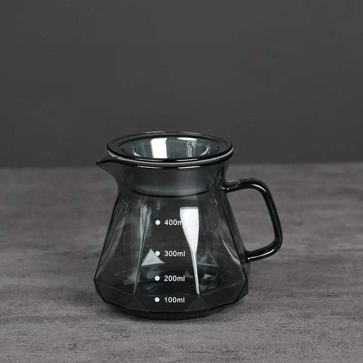 Klarer Glasbereich Kaffee Server für Pour Over Kaffee und Teekanne | Karnz