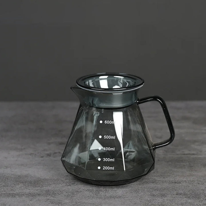 Klarer Glasbereich Kaffee Server für Pour Over Kaffee und Teekanne | Karnz