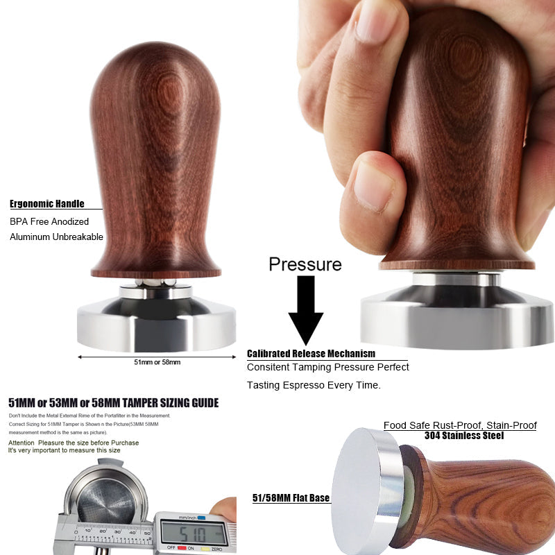 Kaffee Tamper Edelstahl Elastizität Einstellbarer Druck Tamper | Karnz