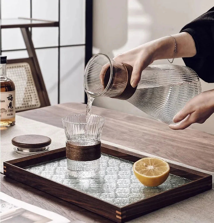 Kaltes Glas Wasserkrug Transparent Hitzebeständiger Wasserbehälter Mit Deckel | Karnz