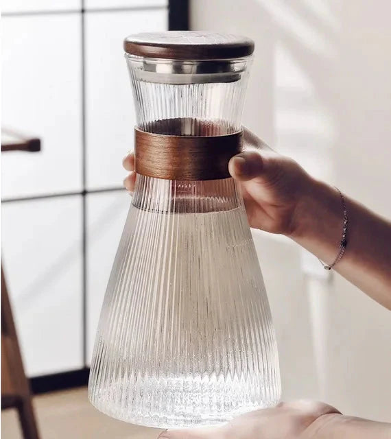 Kaltes Glas Wasserkrug Transparent Hitzebeständiger Wasserbehälter Mit Deckel | Karnz