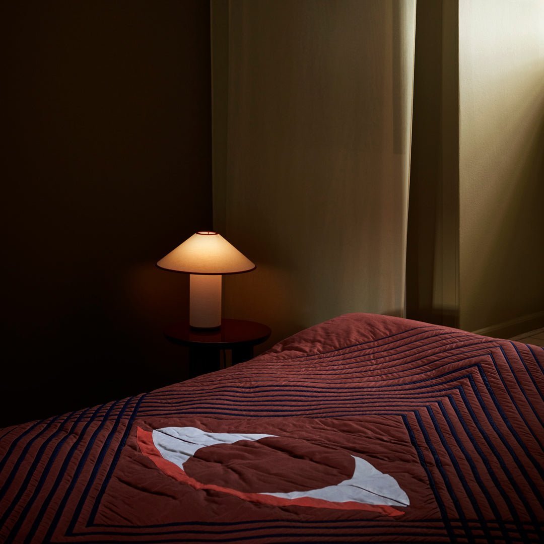 Tischlampe mit Stoffschirm – Lunara | Karnz