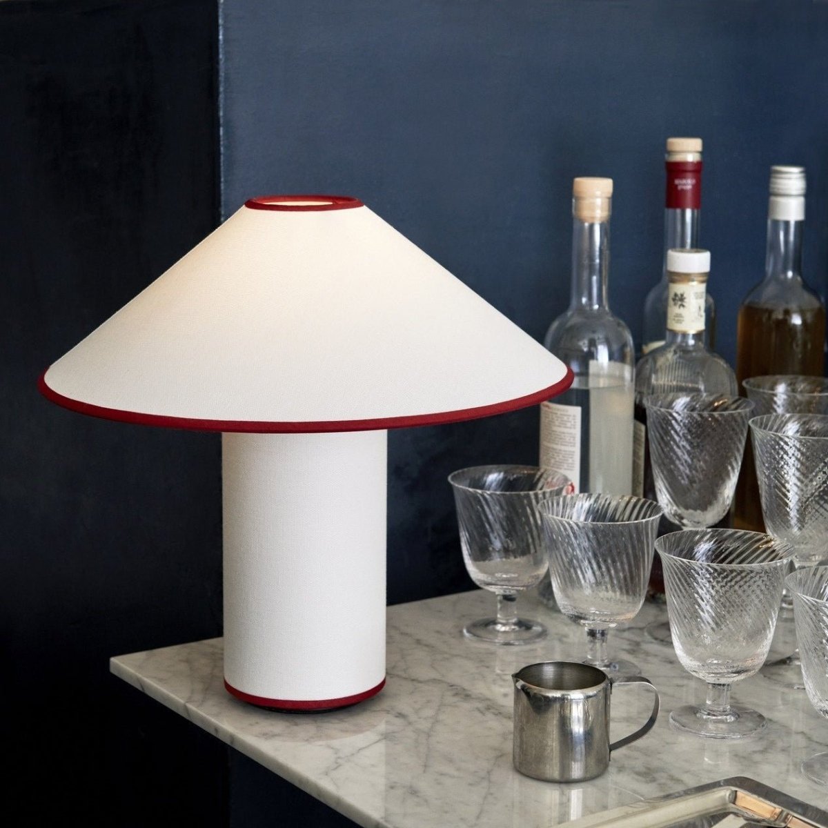 Tischlampe mit Stoffschirm – Lunara | Karnz