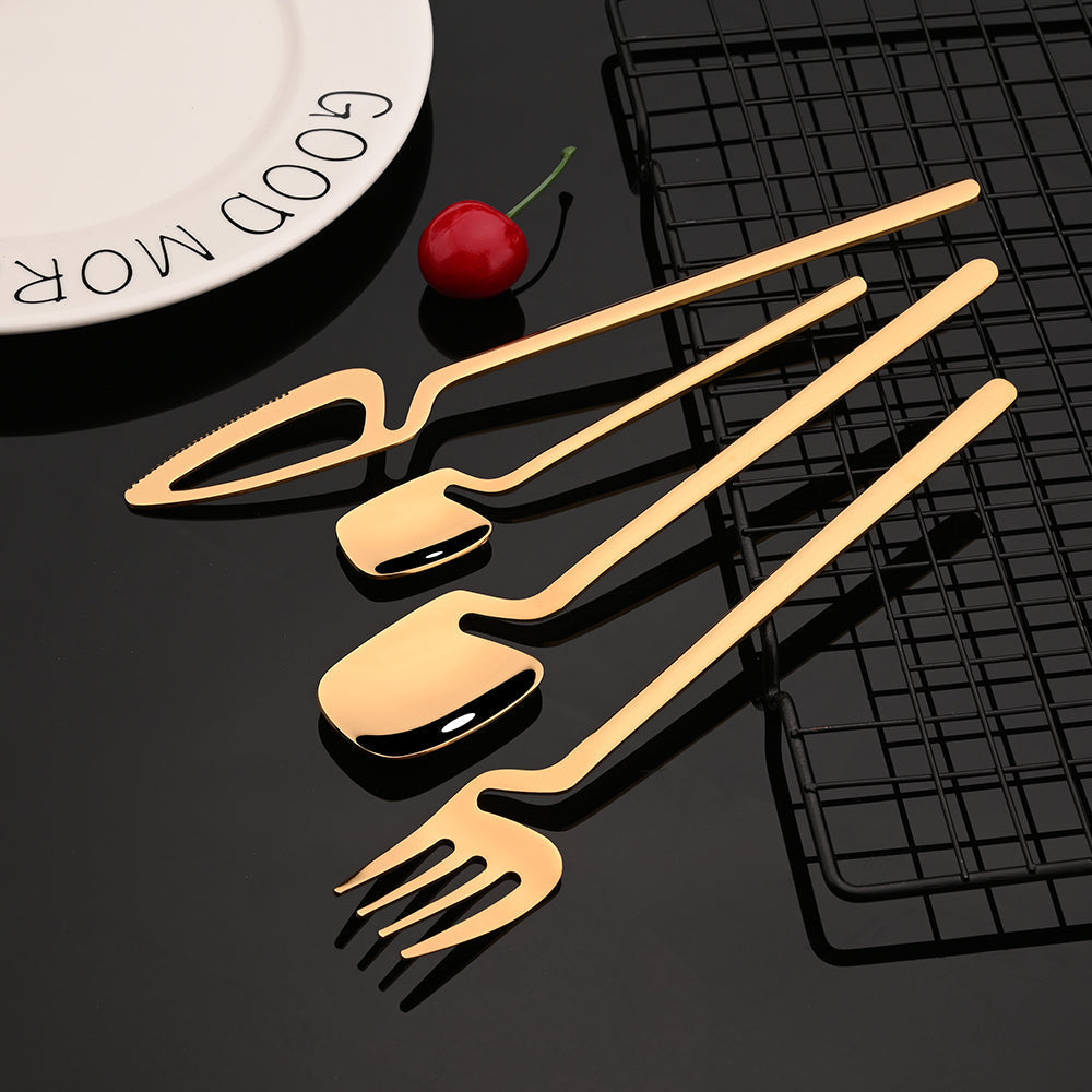 Farbenfrohes Besteckset Messer Gabel Teelöffel Abendessen Geschirr | Karnz