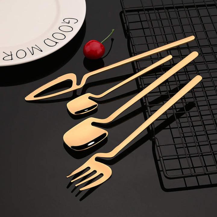 Farbenfrohes Besteckset Messer Gabel Teelöffel Abendessen Geschirr | Karnz