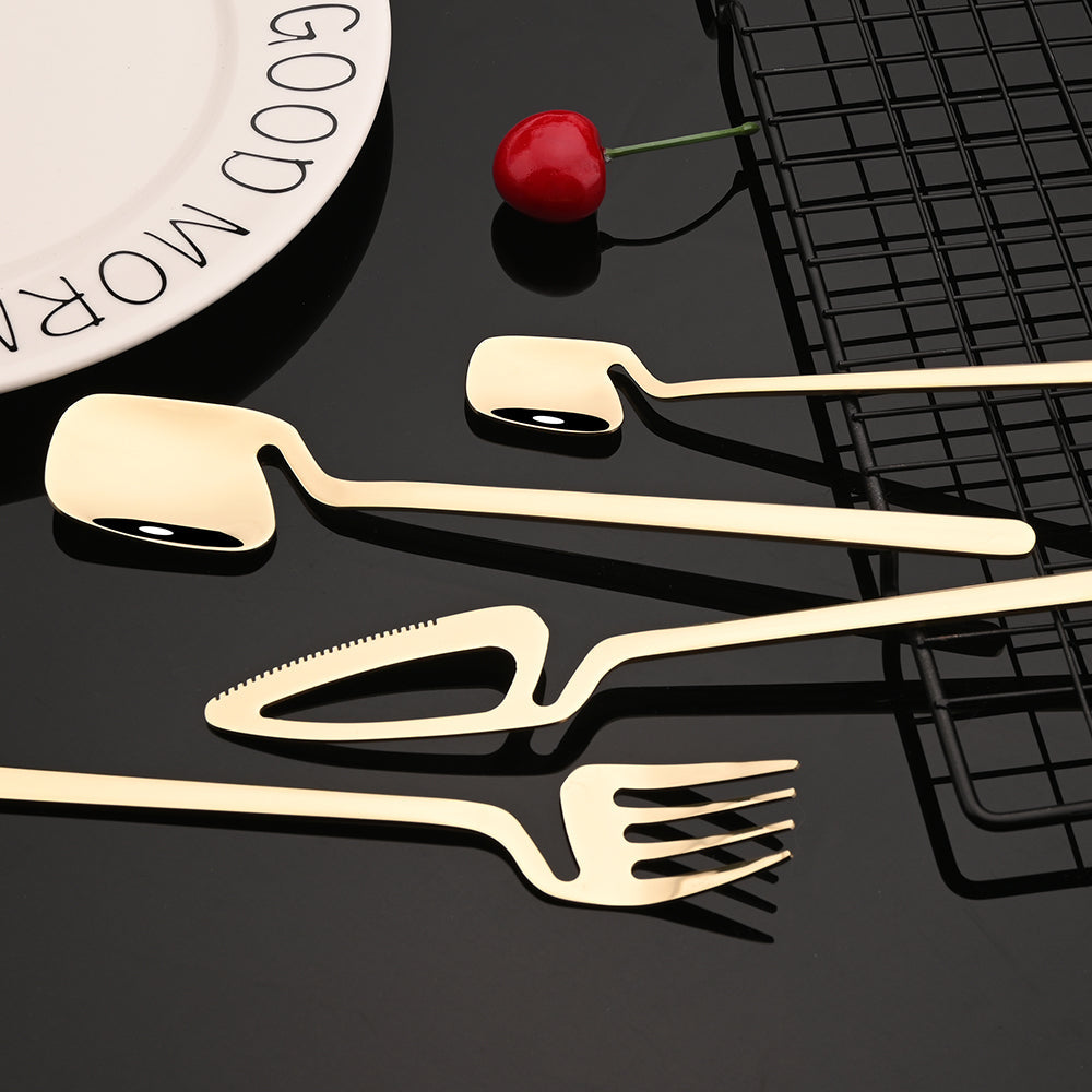 Farbenfrohes Besteckset Messer Gabel Teelöffel Abendessen Geschirr | Karnz