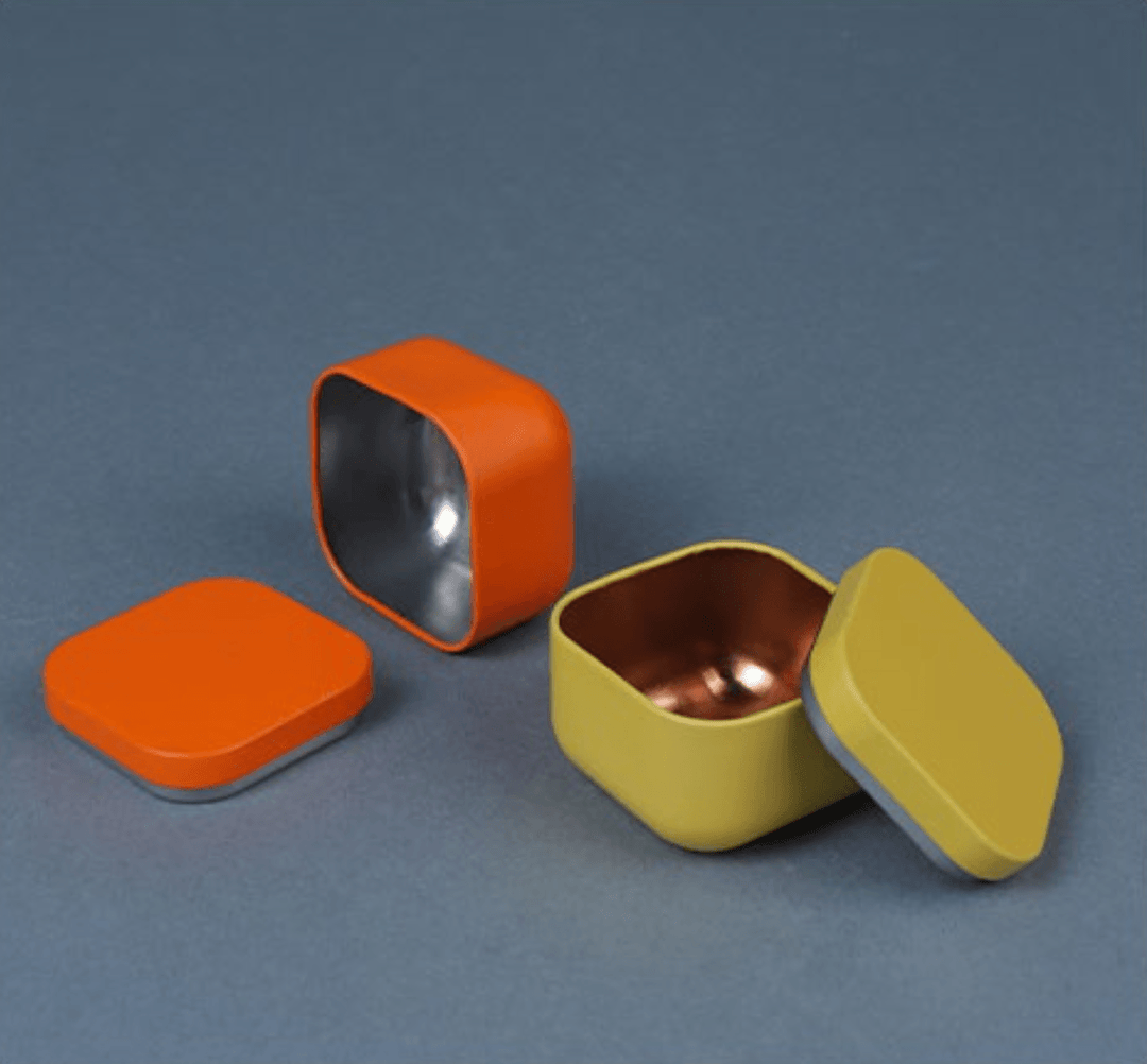Bunte Aufbewahrungsbox | Kleiner Metalltee-, Süßigkeiten-, Tablettenbehälter