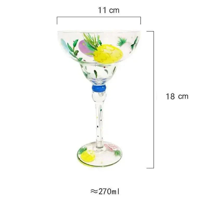 Buntes Margarita-Cocktailglas