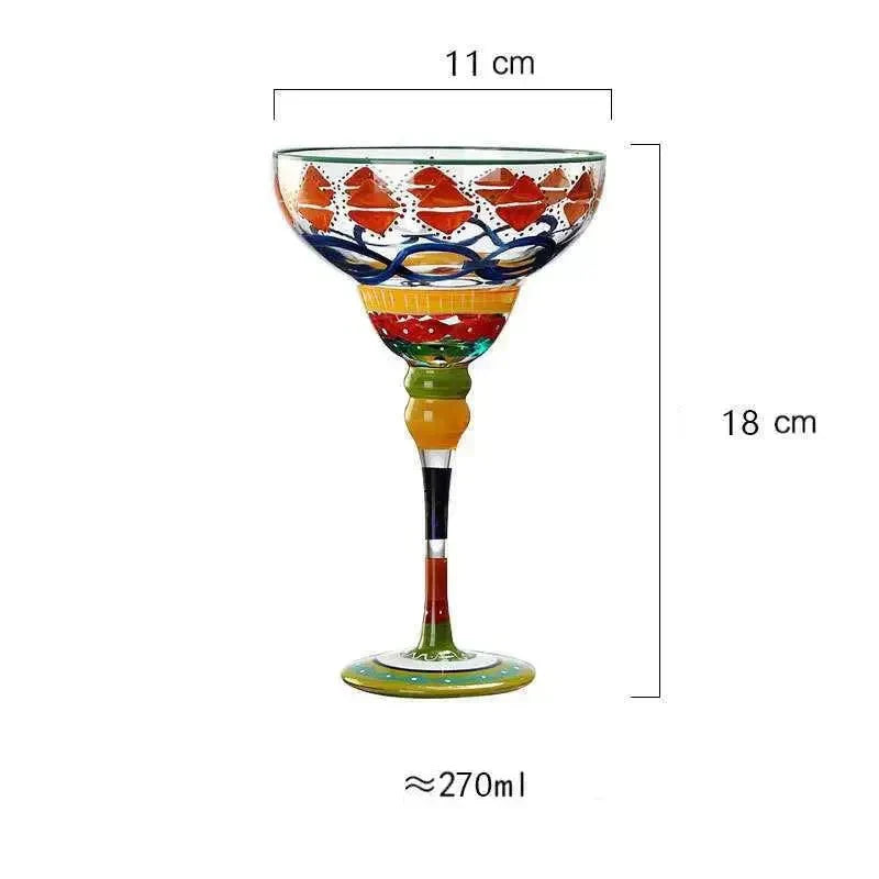 Buntes Margarita-Cocktailglas