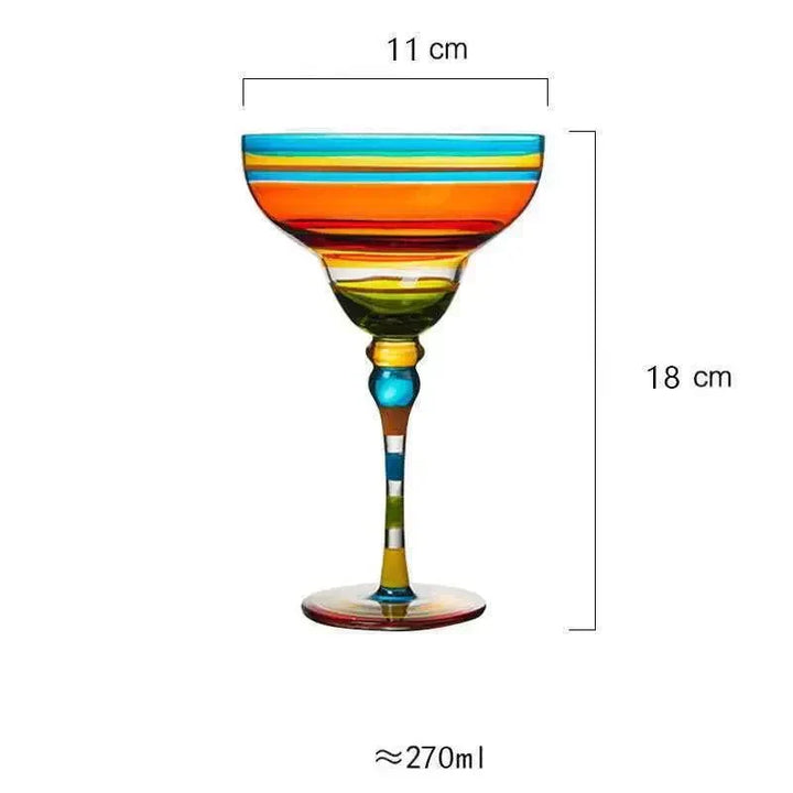 Buntes Margarita-Cocktailglas