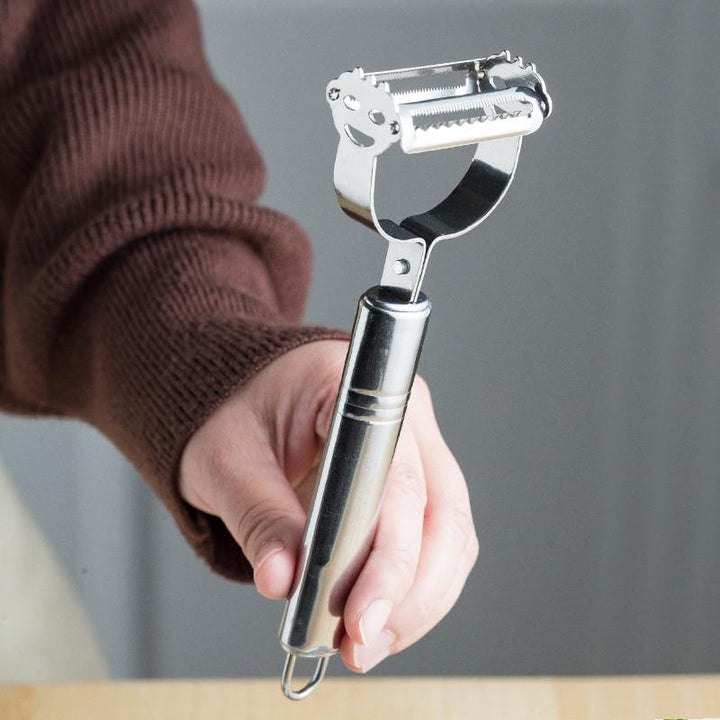 Bequemer Griff Multifunktionaler Ultra-scharfer Edelstahl-Gemüseschäler | Karnz