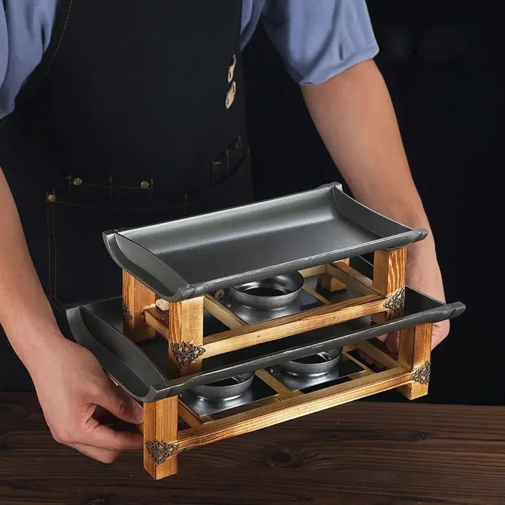 Kommerzielle Antihaft-BBQ-Platte Backform Gegrillter Fisch Eisenplatte | Karnz