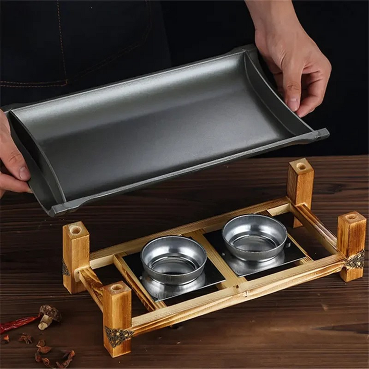Kommerzielle Antihaft-BBQ-Platte Backform Gegrillter Fisch Eisenplatte | Karnz