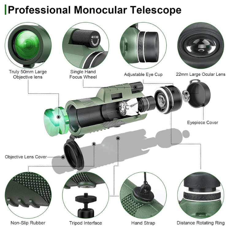 VisionPeak Kompakt Monokular mit HD-Objektiv und hoher Vergrößerung | Karnz
