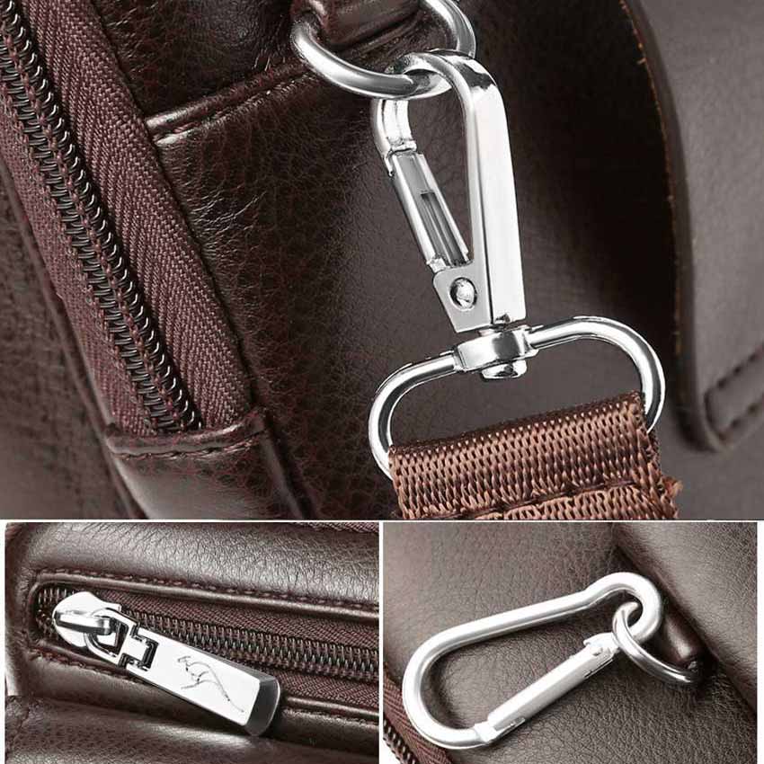 Kompakte PU-Leder-Crossbody-Tasche für Herren mit verstellbarem Tragegurt | Karnz
