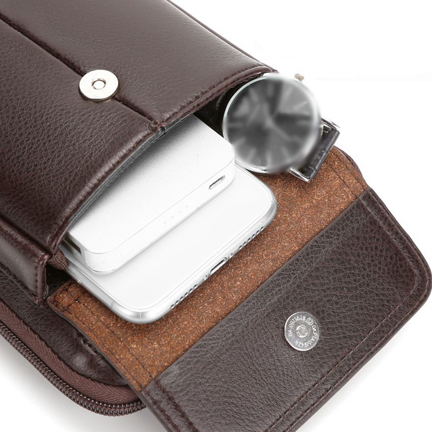 Kompakte PU-Leder-Crossbody-Tasche für Herren mit verstellbarem Tragegurt | Karnz