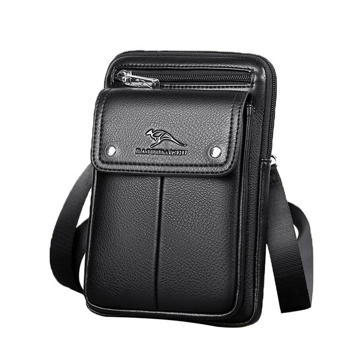 Kompakte PU-Leder-Crossbody-Tasche für Herren mit verstellbarem Tragegurt | Karnz