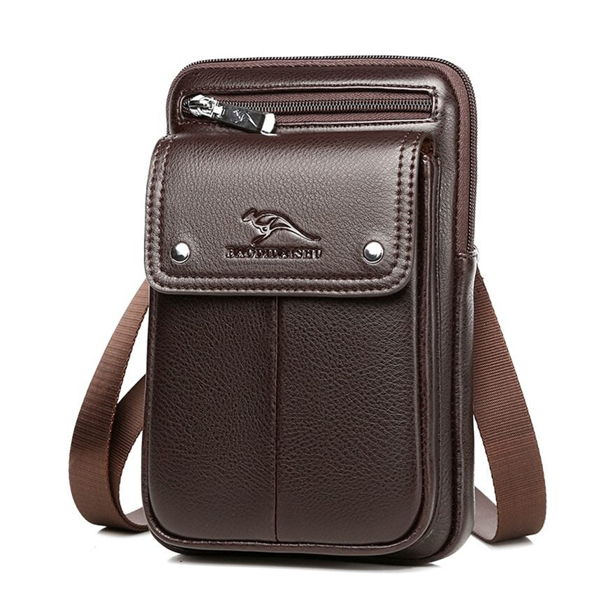 Kompakte PU-Leder-Crossbody-Tasche für Herren mit verstellbarem Tragegurt | Karnz