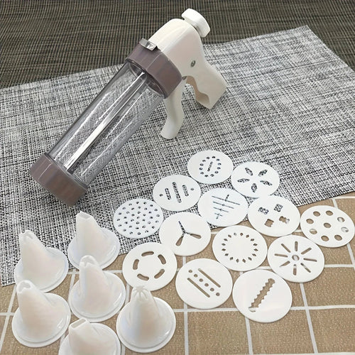 Keks-Presse mit Zubehör für kleine Kekse und Plätzchen Set | Karnz