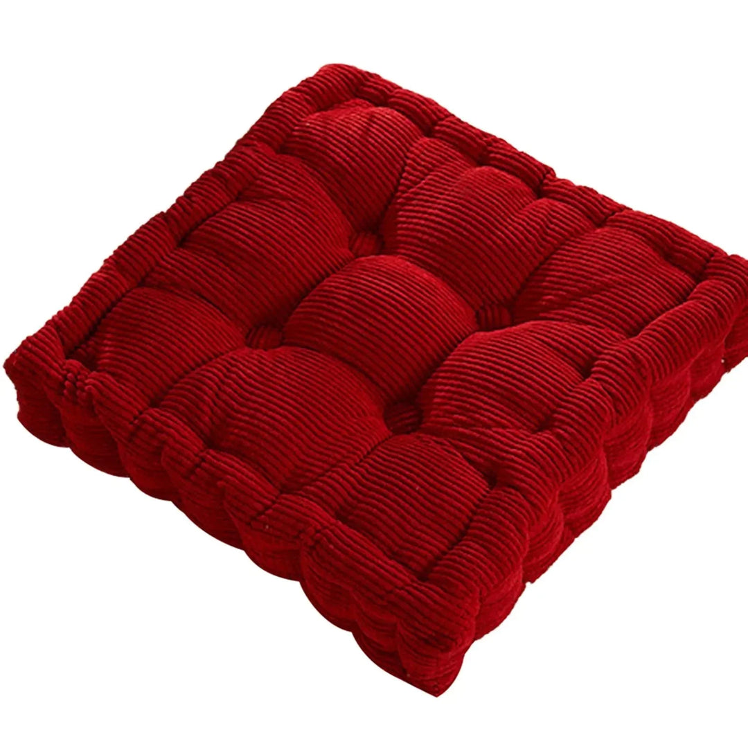 Corduroy Meditationsboden Kissen - Modernes Baumwoll-Sitzkissen 40x40cm | Karnz