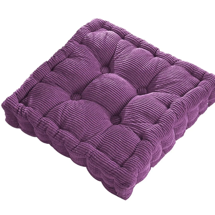 Corduroy Meditationsboden Kissen - Modernes Baumwoll-Sitzkissen 40x40cm | Karnz