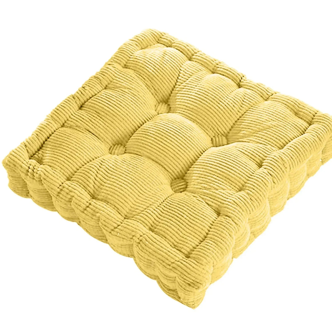 Corduroy Meditationsboden Kissen - Modernes Baumwoll-Sitzkissen 40x40cm | Karnz