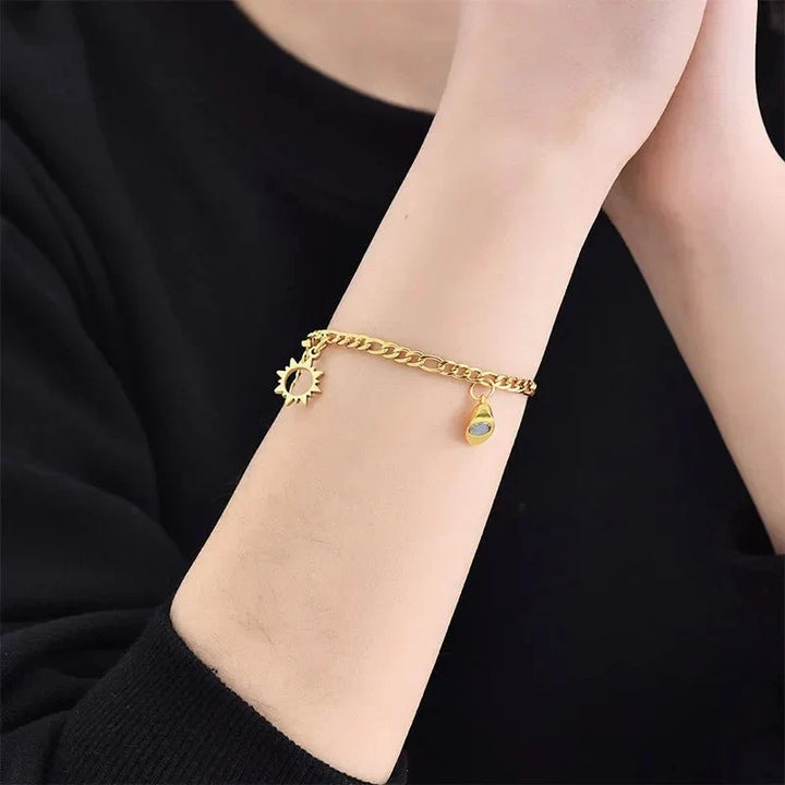Karnz | Paare Magnetisches Herz Sonne & Mond Armband Set