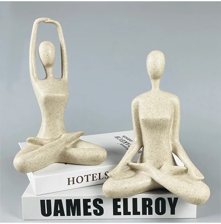 ZenJoy Frau in Yoga Figur – Moderne Innenraumdekoration aus Harz | Karnz