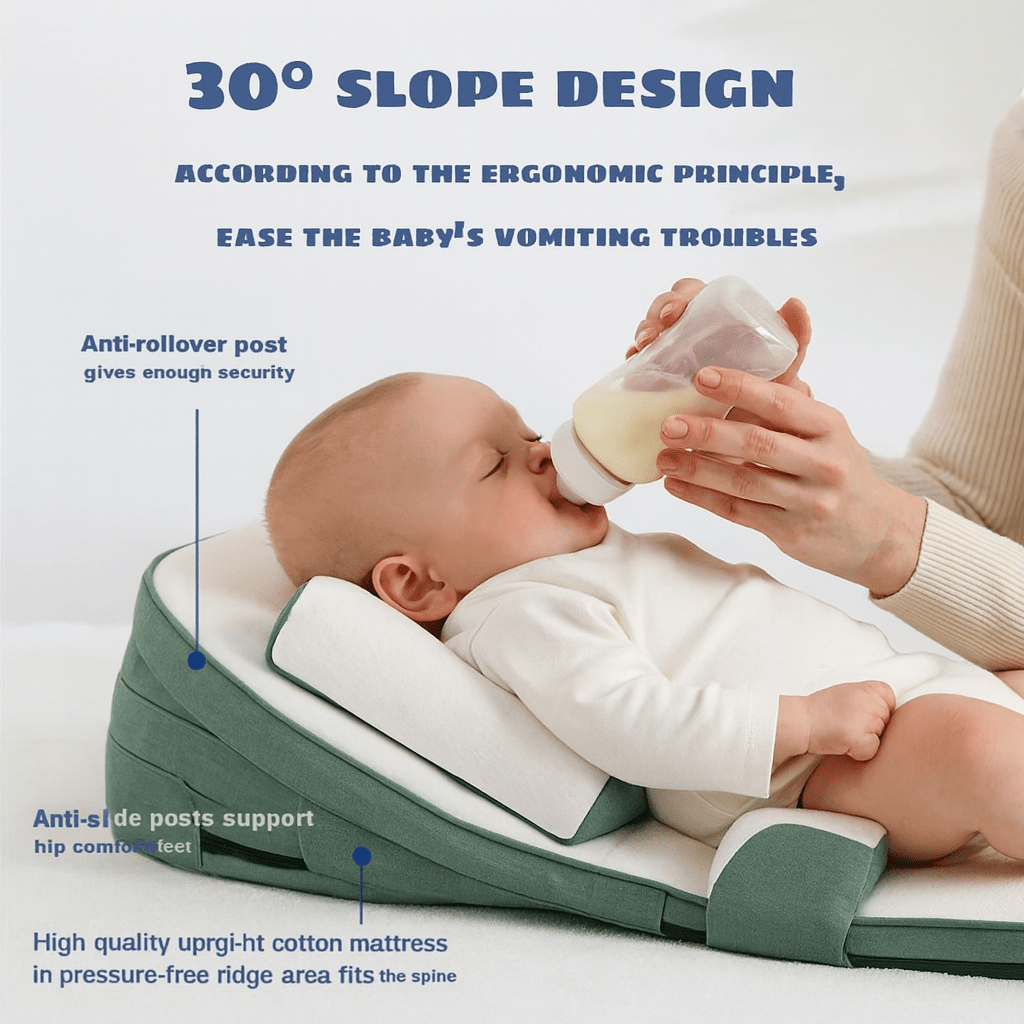 CozyCradle Kissen – Seitenschläferstütze mit Anti-Reflux-Neigung für Neugeborene