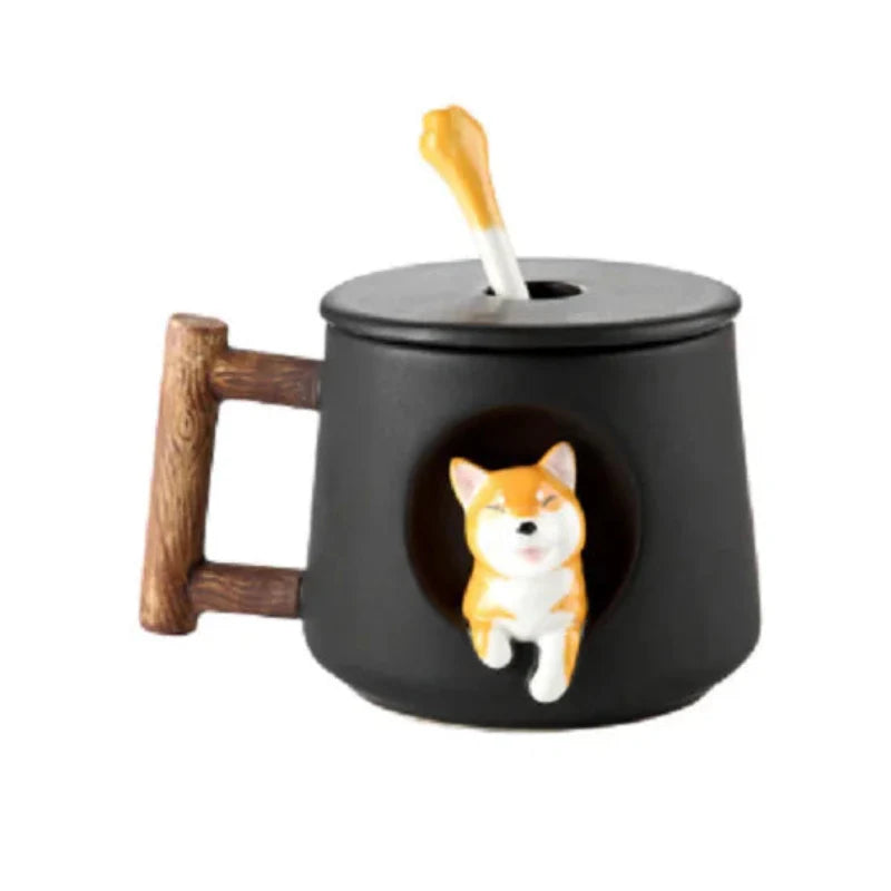 Kreative Cartoon Kaffee- und Teetasse Süße 3D Keramikwasserbecher | Karnz