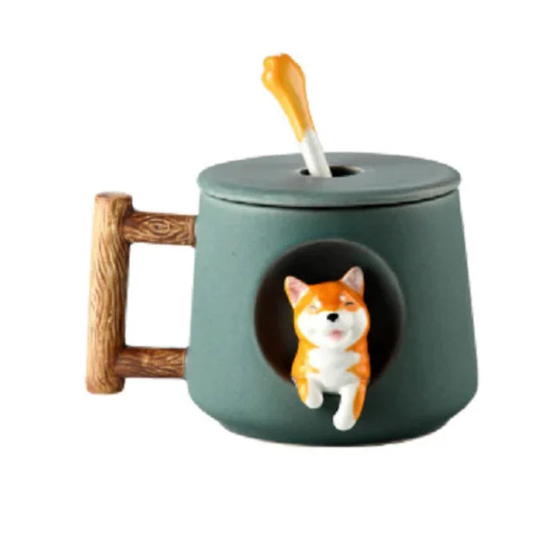 Kreative Cartoon Kaffee- und Teetasse Süße 3D Keramikwasserbecher | Karnz