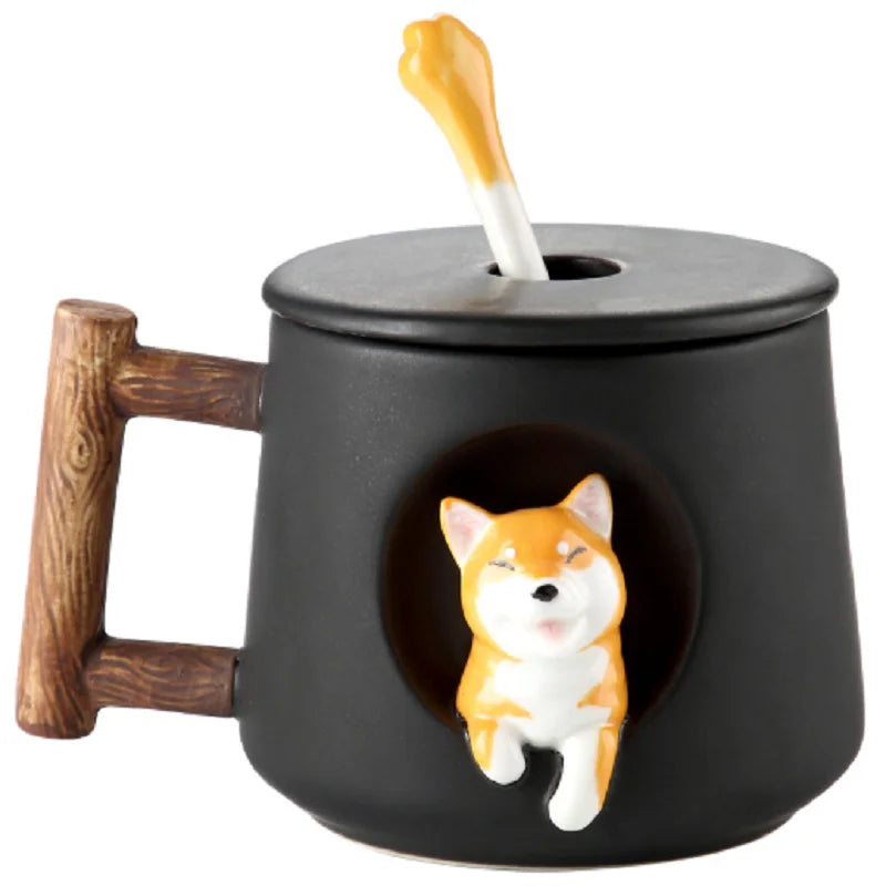 Kreative Cartoon Kaffee- und Teetasse Süße 3D Keramikwasserbecher | Karnz