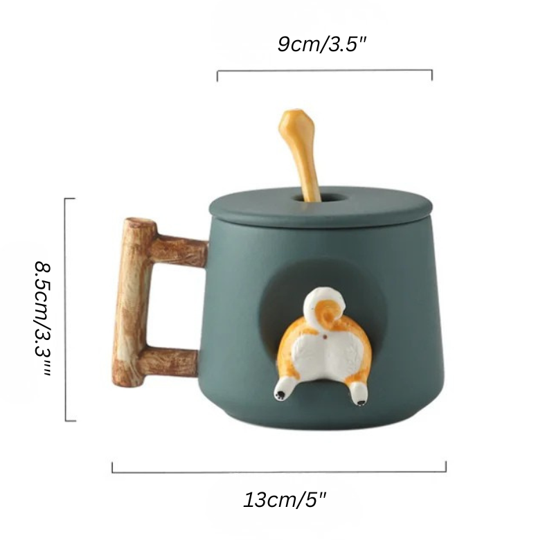 Kreative Cartoon Kaffee- und Teetasse Süße 3D Keramikwasserbecher | Karnz