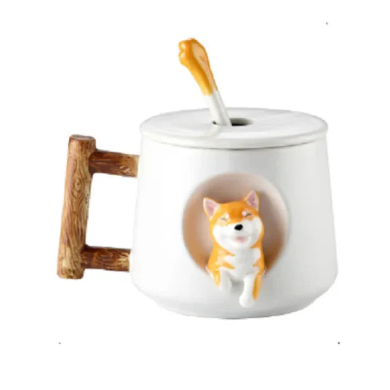 Kreative Cartoon Kaffee- und Teetasse Süße 3D Keramikwasserbecher | Karnz