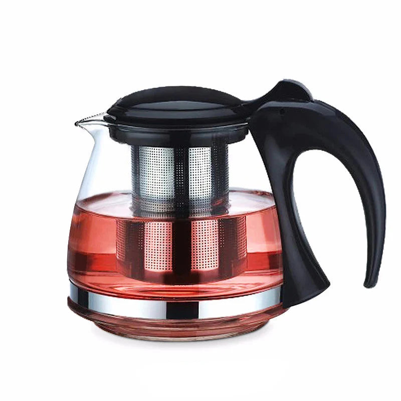 Kreative Glas-Teekanne mit abnehmbarem Edelstahl-Infuserfilter Teekessel | Karnz