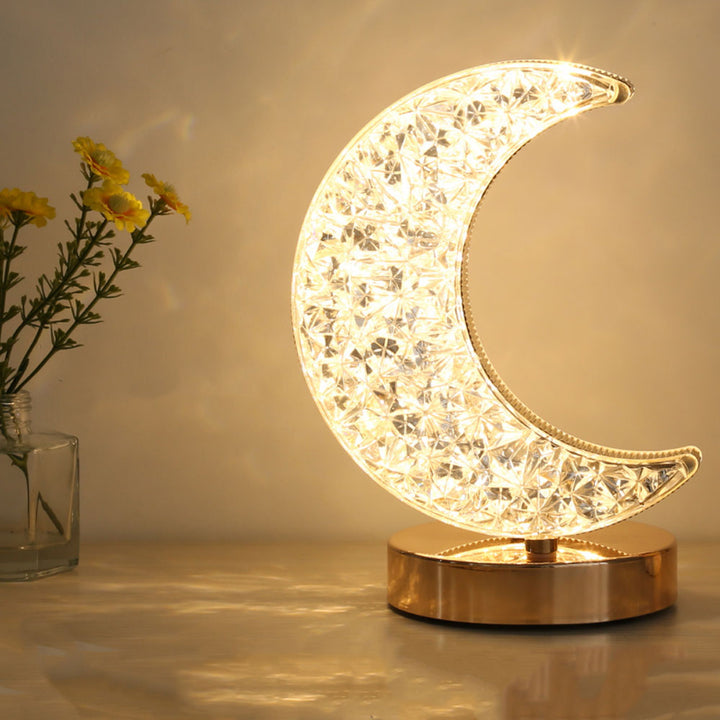 Kristall-Wachmondlampe mit einstellbarer Helligkeit USB | Karnz