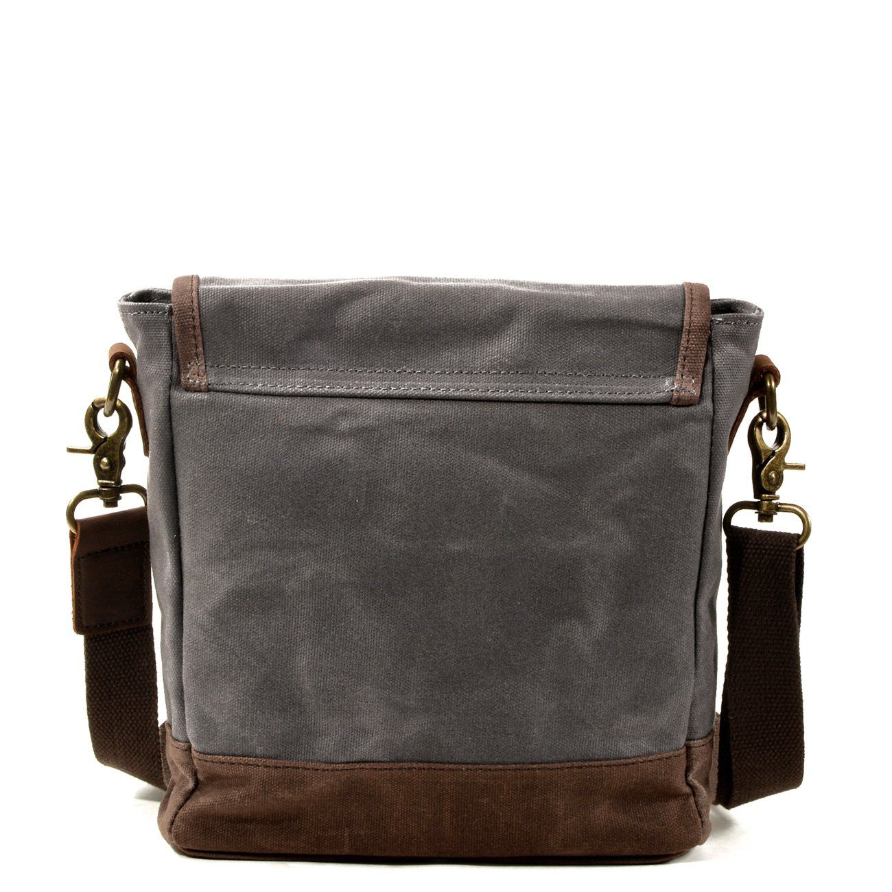 HorizonPath – Kompakte Vintage-Schultertasche – Hochwertige gewachste Baumwolle und Vollnarbenleder