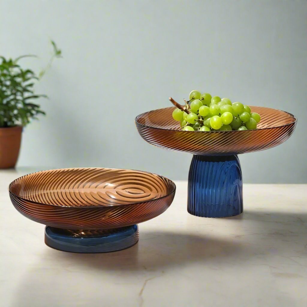 Elegante Kristallglas Obstschale für stilvolle Wohnkultur | Karnz