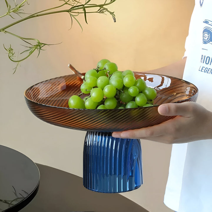Elegante Kristallglas Obstschale für stilvolle Wohnkultur | Karnz