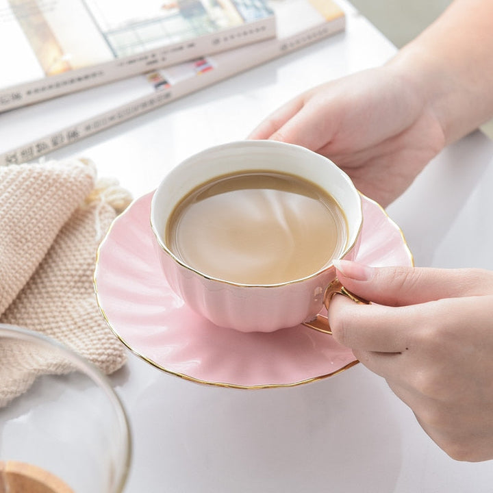 Niedliche kreative Porzellan Tasse und Untertasse Keramiken | Karnz