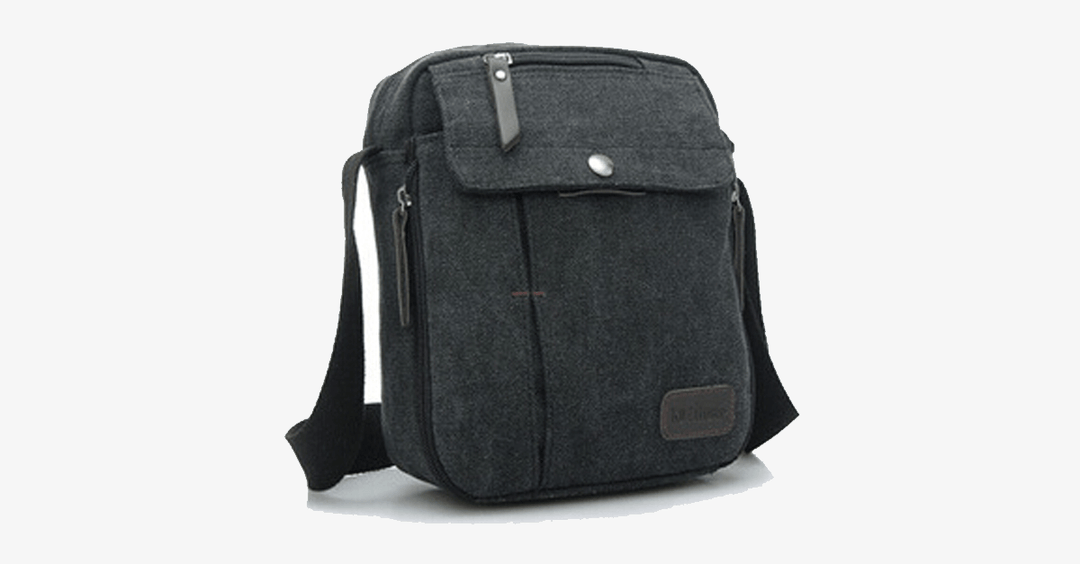 Stilvolle Herren-Schultertasche aus Canvas