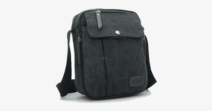 Stilvolle Herren-Schultertasche aus Canvas