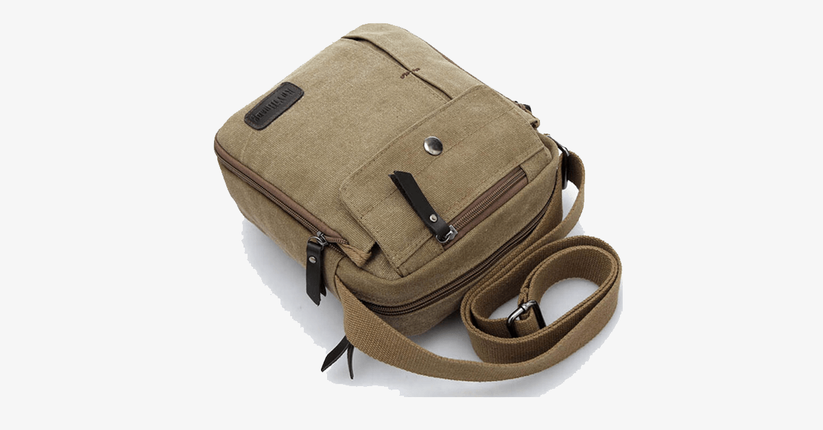Stilvolle Herren-Schultertasche aus Canvas
