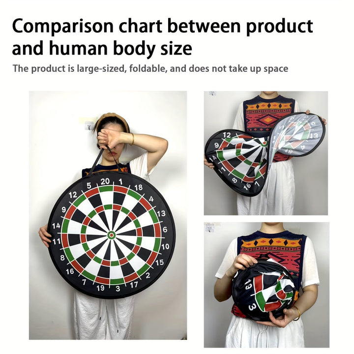 Karnz | Darts spiel | Spaß für alle - Großes Stoff-Dartboard für drinnen und draußen