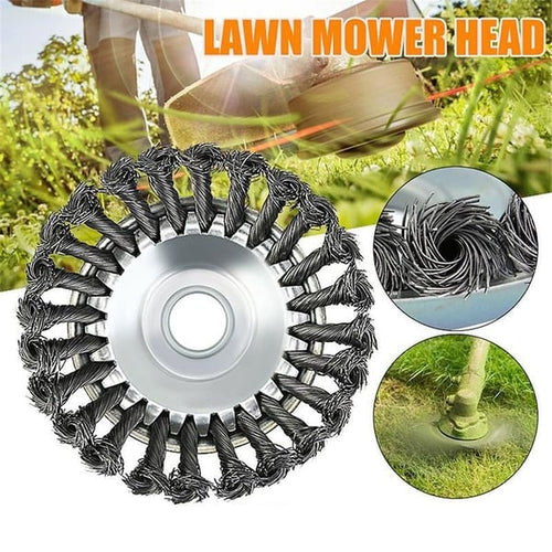 SteelTwist Unkrautbürste – 360° Trimmerklinge aus geflochtenem Stahl (15 cm) | Karnz