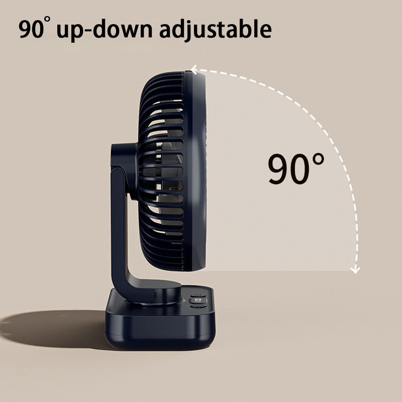Tragbarer wiederaufladbarer USB-Schreibtischventilator mit 4 Geschwindigkeiten | Karnz