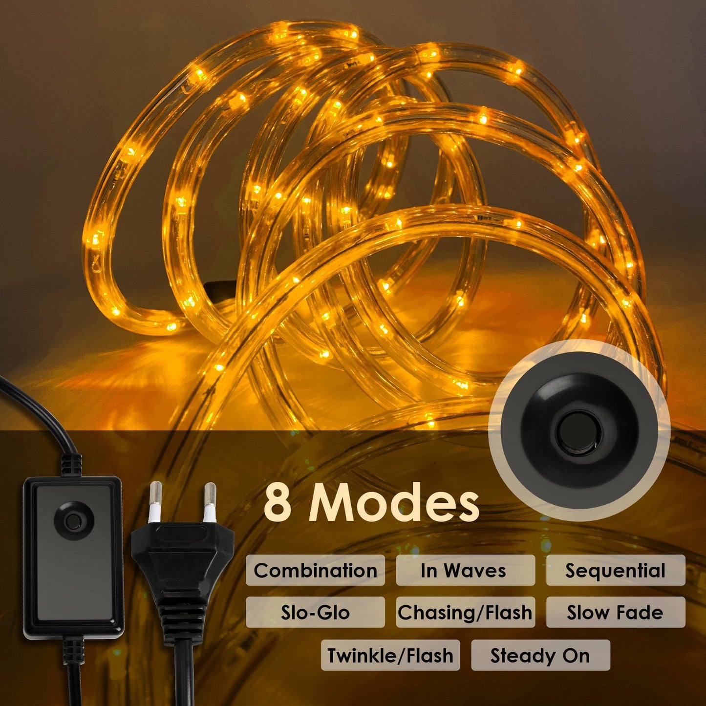 LED Lichterschlauch IP44 mit Timer 10m-50m | Karnz