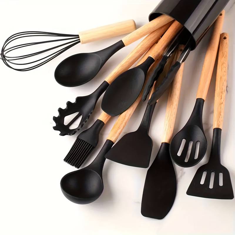 Küchenhelfer-Set aus Silikon – hitzebeständig und kratzfest