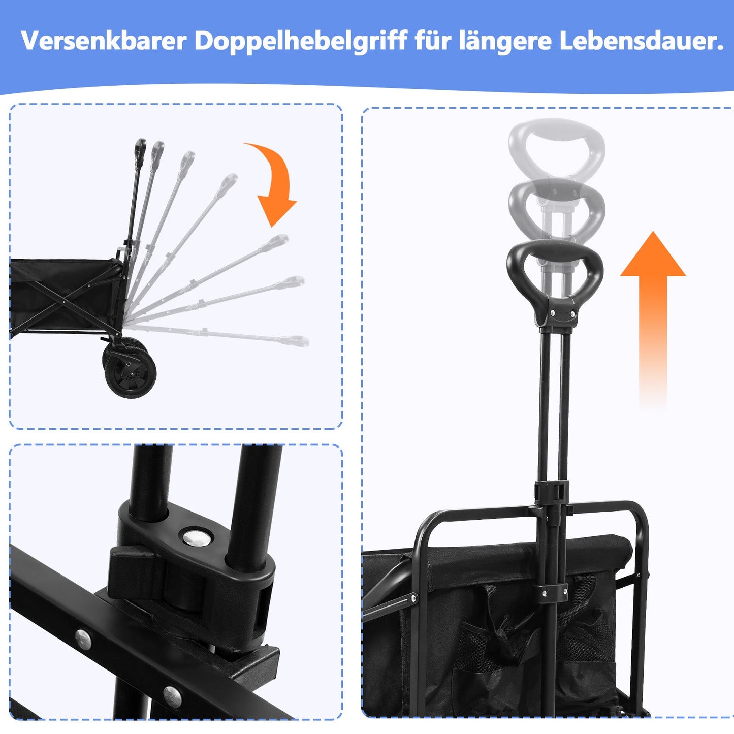 Bollerwagen Kippwagen Transportwagen 100kg Belastbarkeit | Karnz
