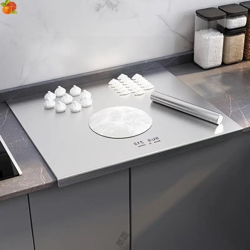Doppelseitiges Schneidebrett aus Edelstahl – Rutschfest & hygienisch | Perfekt für die Küche | Karnz